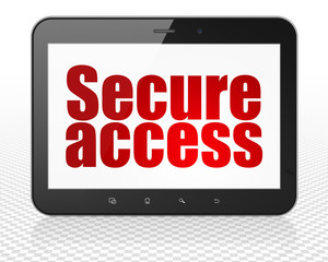 Security concept: Tablet Pc Computer with Secure Access on display