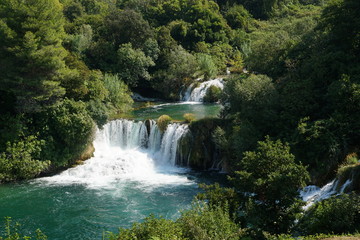 Fototapeta na wymiar Krka Wasserfälle in Kroatien