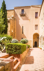 The courtyard of the monastery of Santo Spirito in Agrigento,  Sicili, Italy