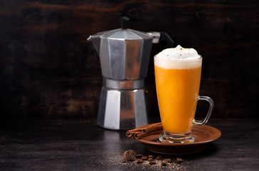 Pumpkin smoothie spice latte
