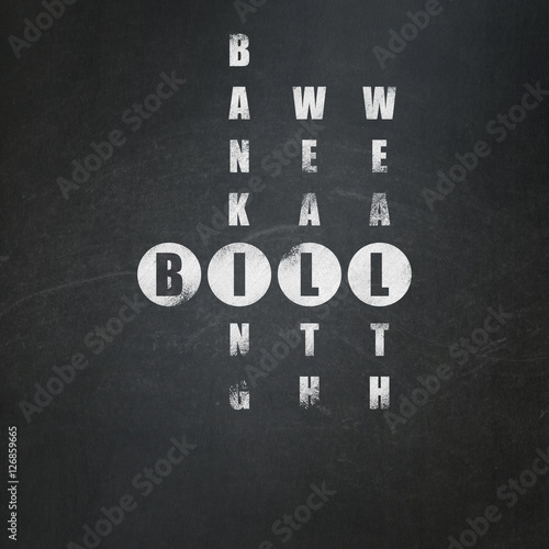  Currency Concept Bill In Crossword Puzzle Photo Libre De Droits Sur 