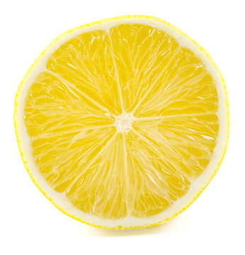 Slice Of Lemon Isolated