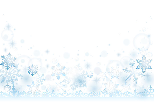 Snow winter background with falling snowflakes