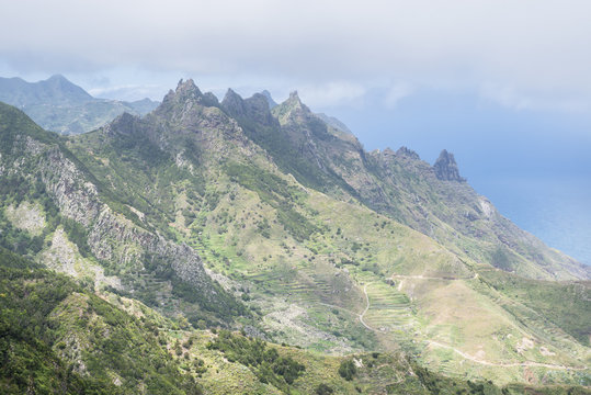 Ariel View Of Anaga Mountains. Taganana. Tenerife. Canary Islands. Spain.