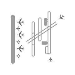Airport terminal illustration