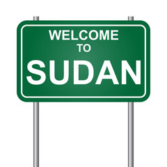 Welcome to Sudan, green signal vector