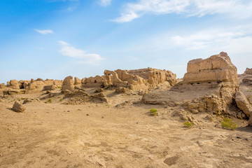 Fototapeta na wymiar Jiaohe Ancient Ruins, Turpan, Xinjiang province, China