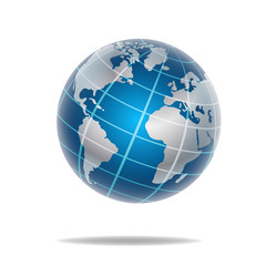 Vector globe icon of the world