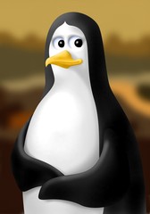Obraz premium pinguino gioconda