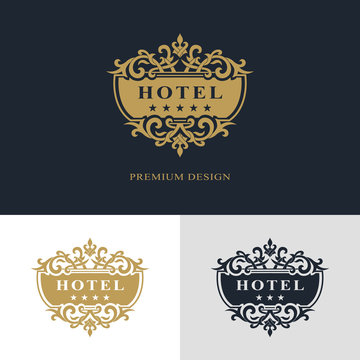 Monogram design elements, graceful template. Calligraphic elegant line art logo design. Letter emblem sign for Royalty, business card, Boutique, Hotel, Heraldic, Jewelry. Vector illustration