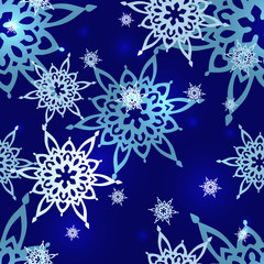 Fototapeta na wymiar snowflake seamless pattern