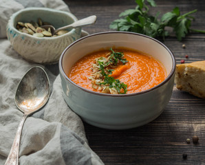 Pumpkin soup with spices
