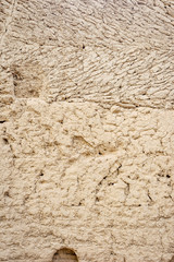 Mud house facade close up, Jiaohe Ancient Ruins, Turpan, Xinjiang Uyghur Autonomous region, China