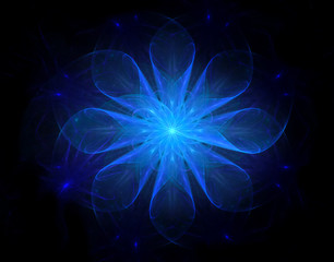 elegant blue fantasy background, fractal