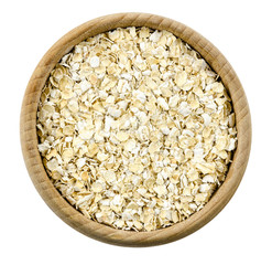oatmeal in pot isolated