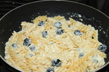 Fusilli with olives