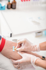 Man doing analysis in clinic