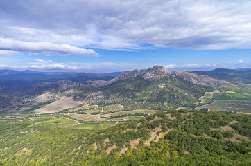 Obraz premium View of Crimean mountains. September.