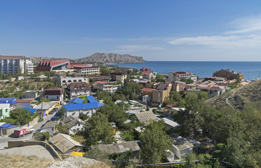  Resort town of Sudak in Crimea. September,  sunny day.