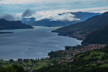 Mountains in Italy near the lake Como in summer