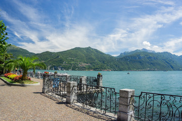 Mountains in Italy near the lake Como in summer