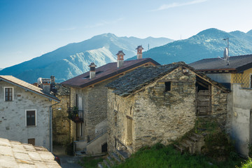 Fototapeta na wymiar Mountains in Italy near the lake Como in summer