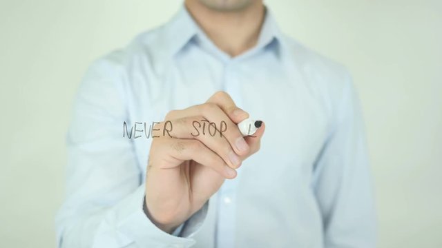 Never Stop Learning, Writing On Screen