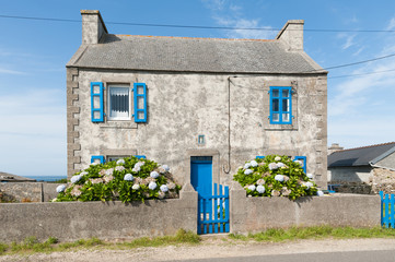 Haus auf der Insel Ouessant, Bretagne, Frankreich