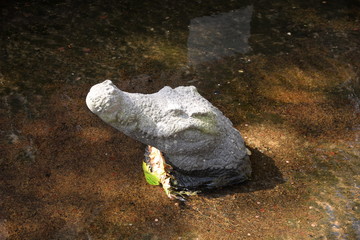 Skulptur im Fischerviertel in Freiburg