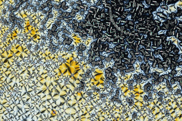 Colorful micro crystals in polarized light