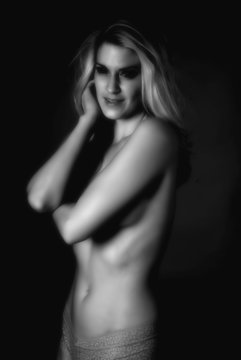 Soft Focus Beautiful Infrared Nude Woman