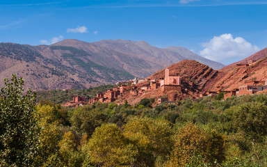 Fototapeta na wymiar Bergdorf Tinmal im Hohen Atlas; Marokko