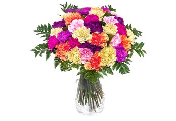 Beautiful bouquet of irises isolated