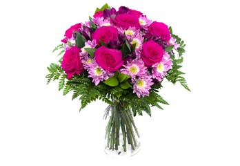 Beautiful bouquet of roses isolated