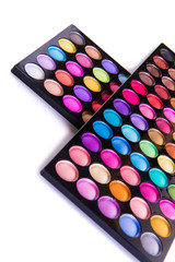 Set of colourful shadow for make-up isolated on white