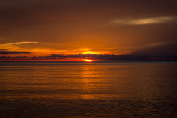 beautiful sea sunset at Hua-Hin in Thailand