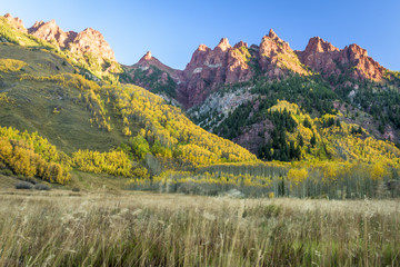 Mountains in White River National Forest at Sunrise