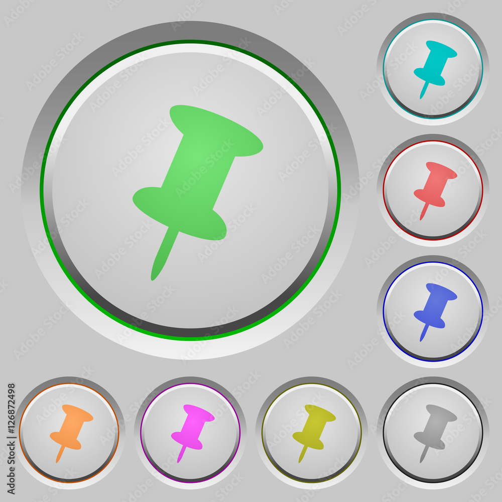 Poster push pin push buttons