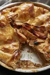 Closeup Image of a Rustic Apple Pie
