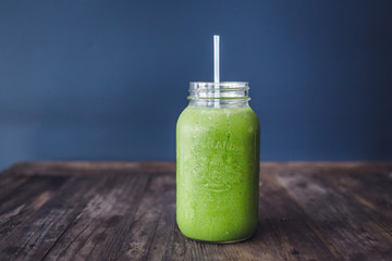 bright and colourful healthy green smoothies