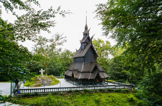 Fantoft Stave Church. Bergen, Norway