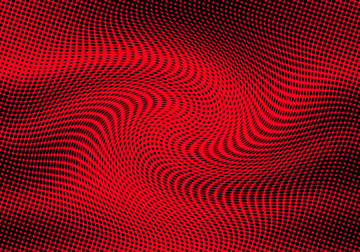 Abstract halftone dots background in red colors