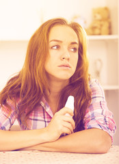 Naklejka premium portrait of young woman in depression