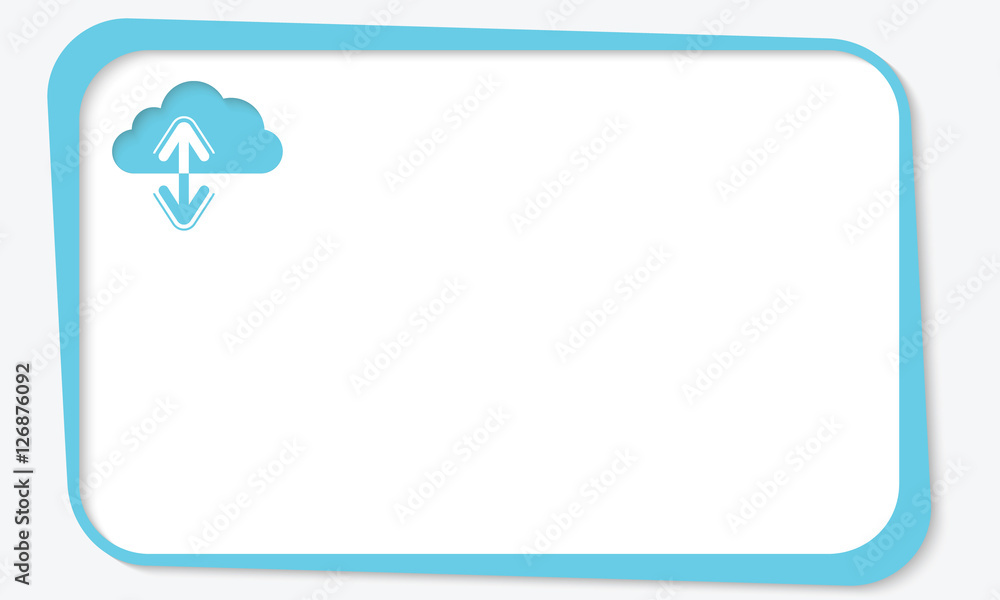 Poster text box for fill your text with cloud