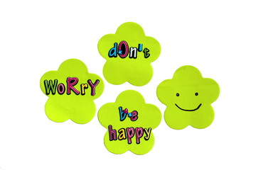 Obraz premium Don´t worry be happy stickers