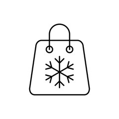 shop handle bag shopping sale winter store package outline thin