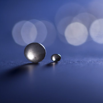 Small balls abstract with bokeh