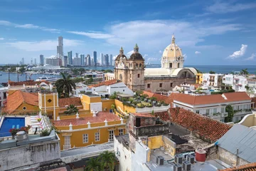 Stoff pro Meter Südamerika View of Cartagena de Indias, Colombia