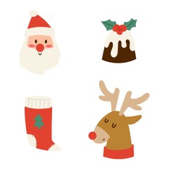 Christmas icons symbols vector set.