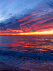 Colorful sunrise with clouds over the sea 3